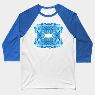 deep blue ancestral mayan astronaut ecopop Baseball T-Shirt